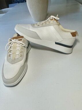 WOLF Y SHEPHERD SIZE.M9.5 W 11.5 Neutral Cream Casual Lace-Up Sneakers